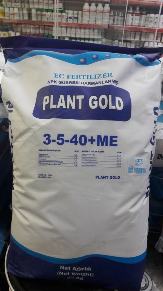 Plant Gold 3-5-40+ME 25 Kg Potasyum